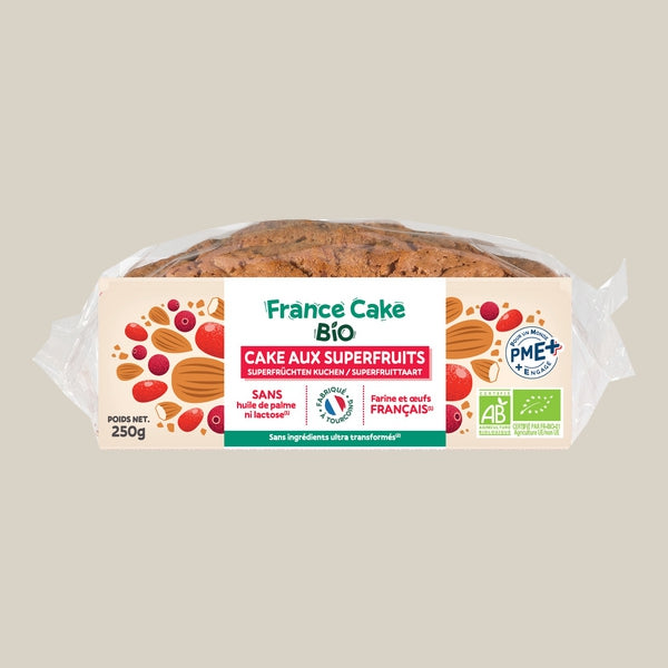 Cake Bio aux Super Fruits : Baie de goji, Crannberry, amandes"