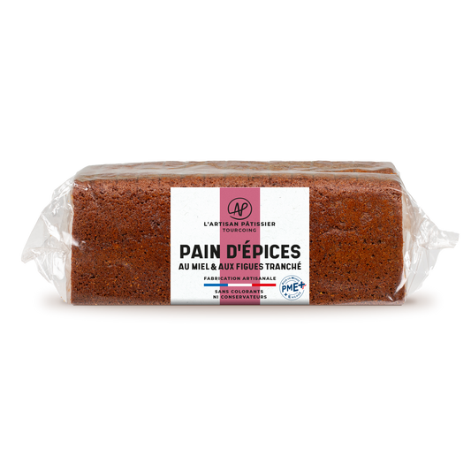 Pain d'Épices au Miel aux figues tranché