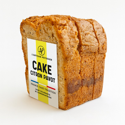 Cake au Citron Pavot 3 Tranches