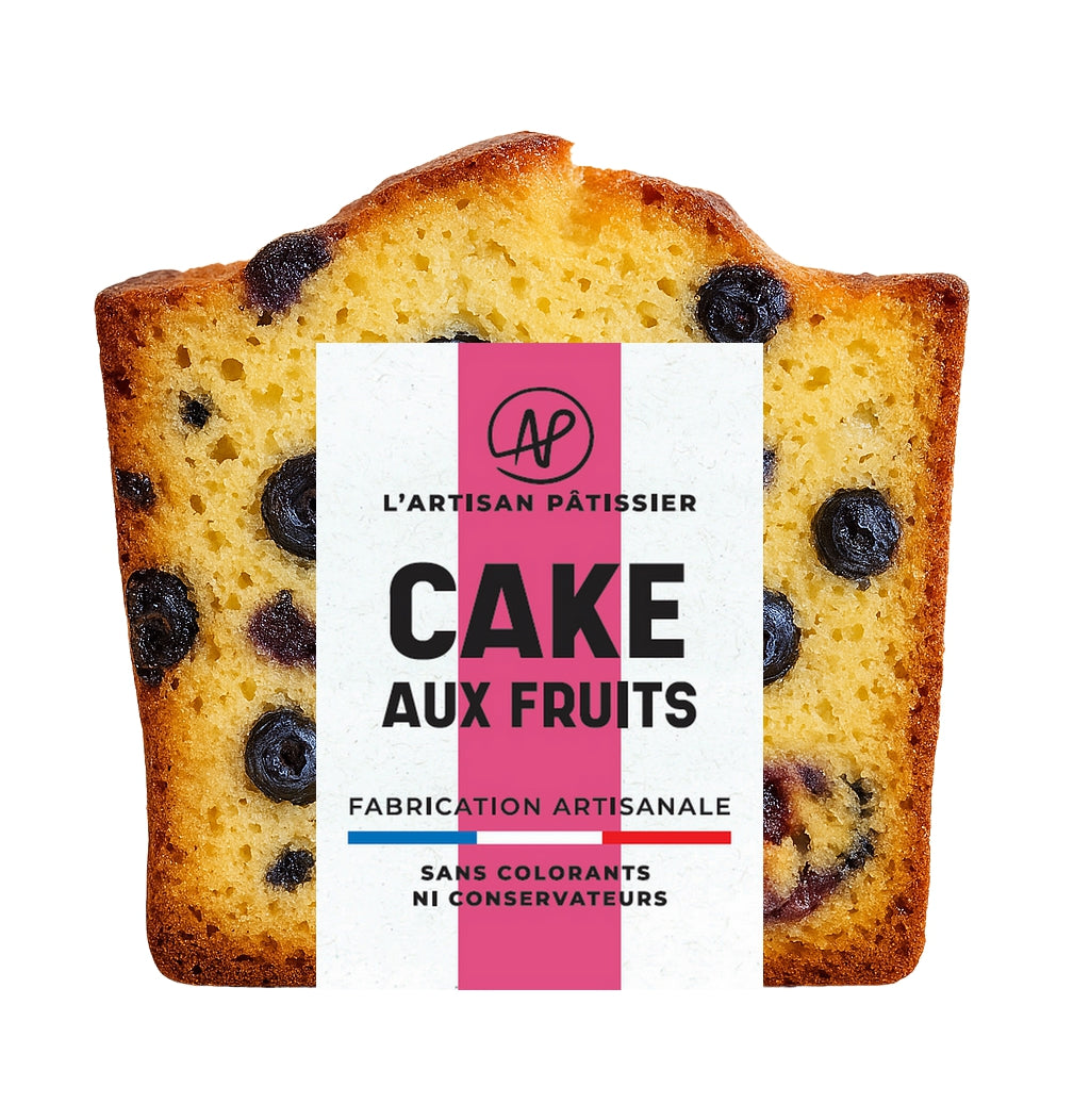 Carton de 12 Tranches de Cake aux Fruits - L'Artisan Pâtissier