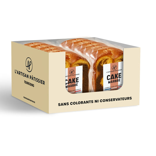 Carton de 12 Tranches Cake Marbré