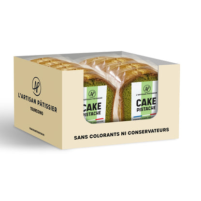 Carton de 12 Tranches de Cake Pistache