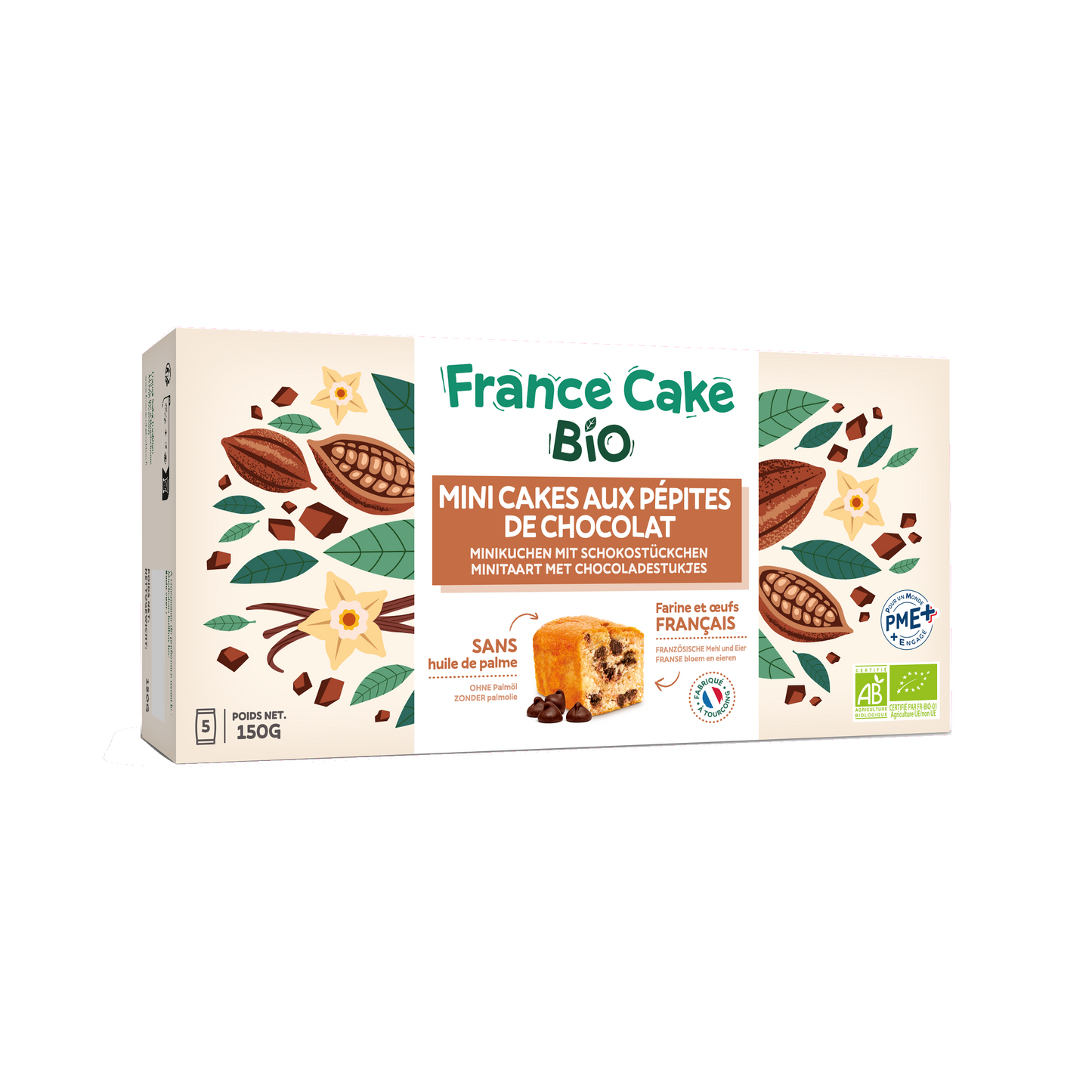 Mini Cakes aux Pépites de Chocolat Bio
